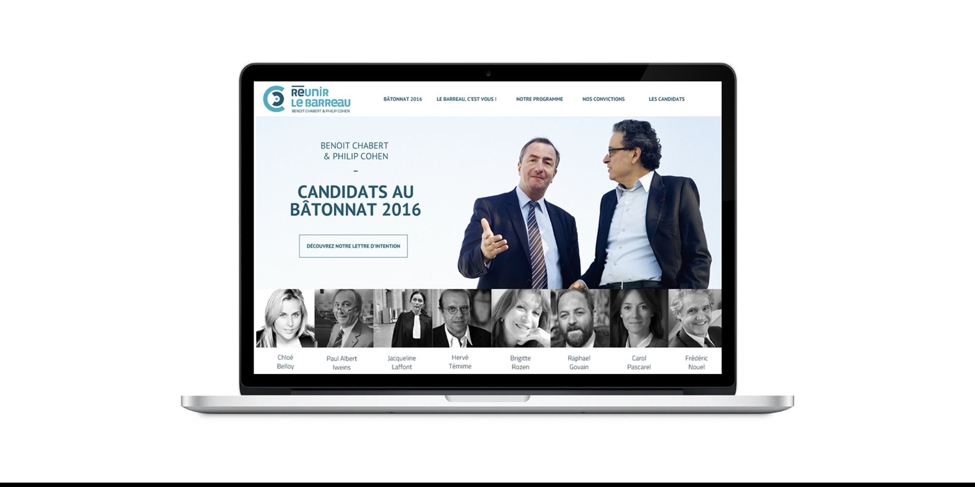 Site web événementiel Campagne au Bâtonnat de Paris